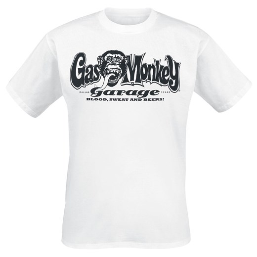 T-shirt męski Gas Monkey Garage z krótkimi rękawami 