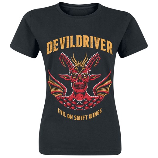 Bluzka damska Devildriver w stylu młodzieżowym z okrągłym dekoltem 