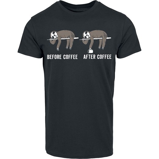 Before Coffee After Coffee T-Shirt - czarny Before Coffee After Coffee  XL EMP