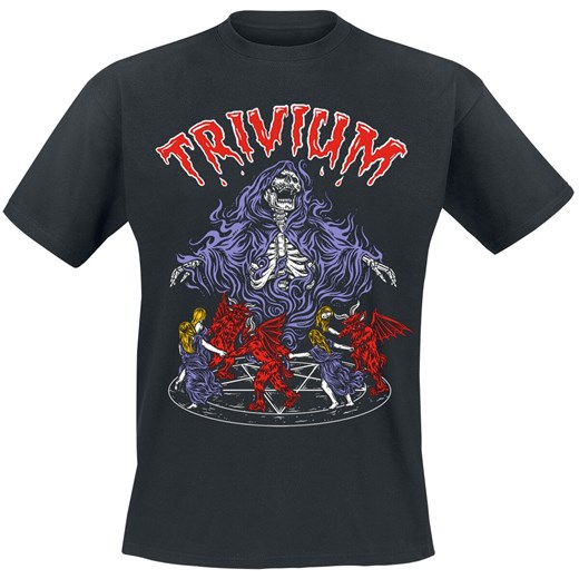 T-shirt męski Trivium w nadruki z krótkimi rękawami 