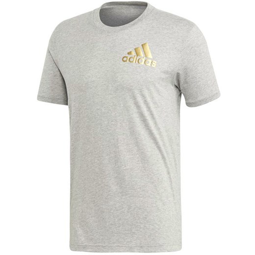 Koszulka sportowa szara Adidas bez zapięcia 