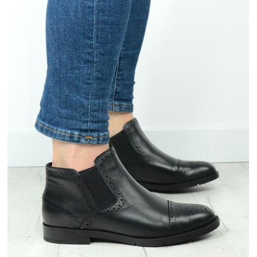 Botki Victoria Gotti ® casual skórzane