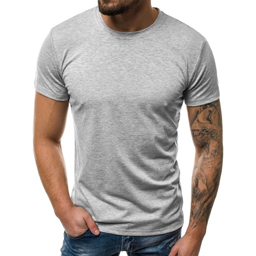 Ozonee t-shirt męski bez wzorów z krótkimi rękawami 