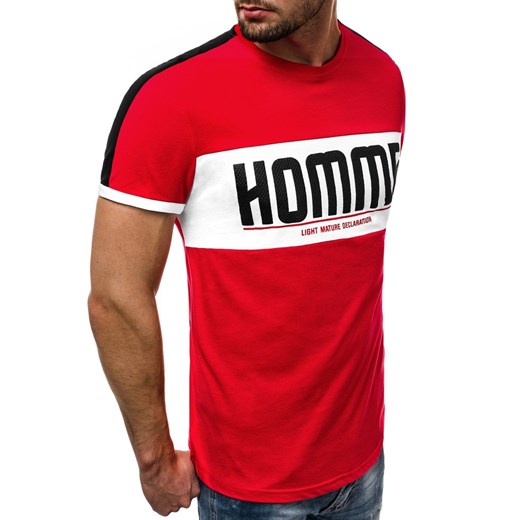 T-shirt męski Ozonee czerwony 