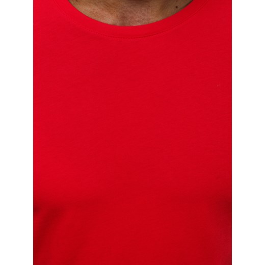 T-shirt męski Ozonee gładki bawełniany z krótkimi rękawami 