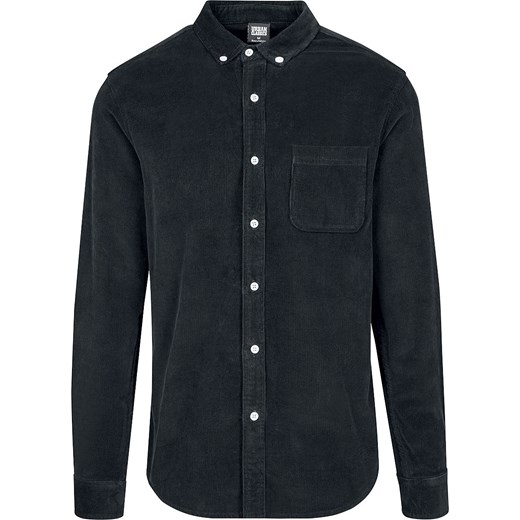 Urban Classics - Corduroy Shirt - Koszula z długim rękawem - czarny Urban Classics  L EMP