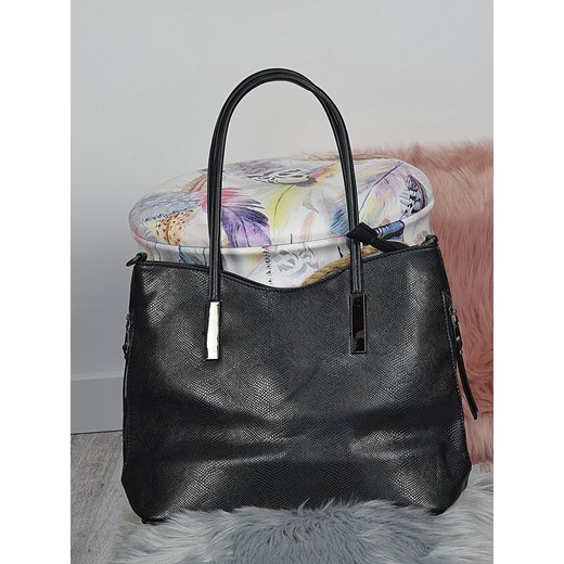 Shopper bag czarna glamour 
