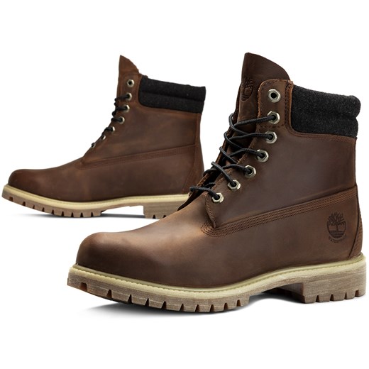 Buty zimowe męskie brązowe Timberland wiązane 