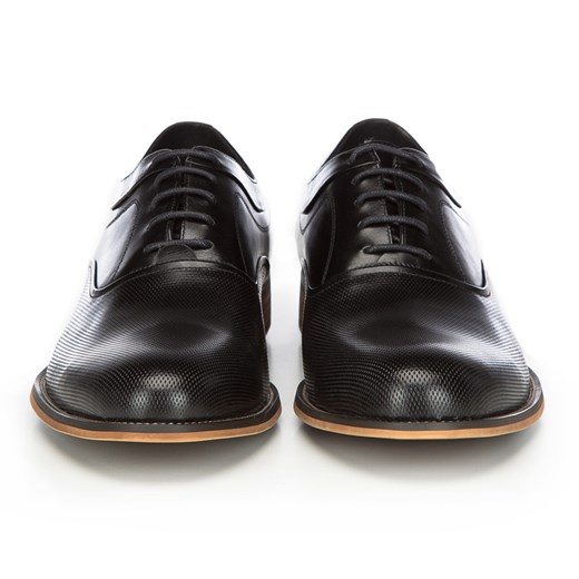 Buty eleganckie męskie Wittchen czarne sznurowane skórzane 