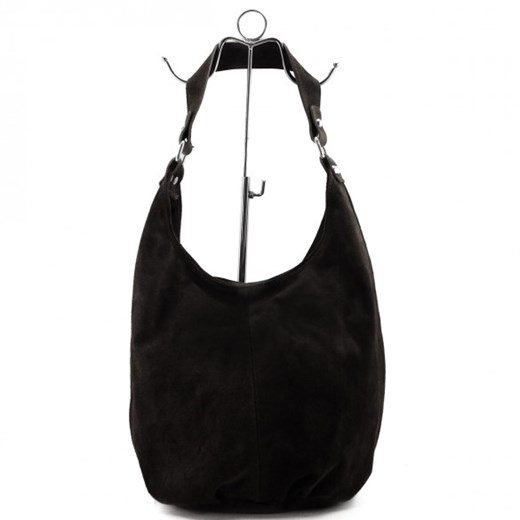 Shopper bag bez dodatków na ramię glamour mieszcząca a8 skórzana matowa 