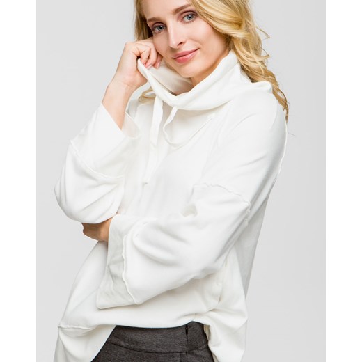 Bluza damska Deha biała bawełniana krótka 