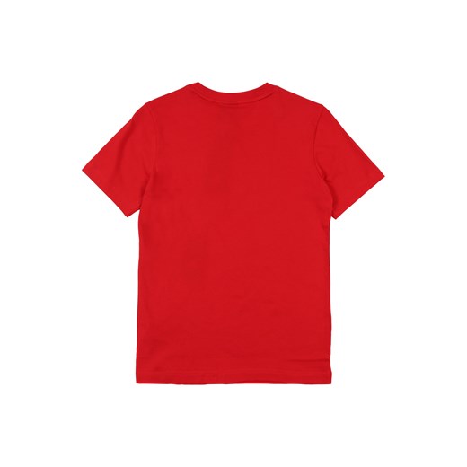 T-shirt chłopięce czerwony Adidas Performance z krótkimi rękawami w nadruki z jerseyu 