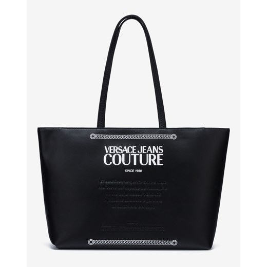 Shopper bag Versace Jeans czarna mieszcząca a5 