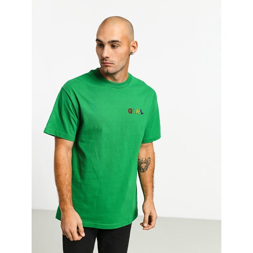 T-shirt męski Girl Skateboard gładki zielony 