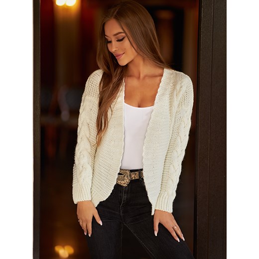Damski sweter biały 7719B  Escoli uniwersalny promocja  