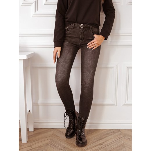 Czarne jeansy slimowane z przetarciami  Rose Boutique M 