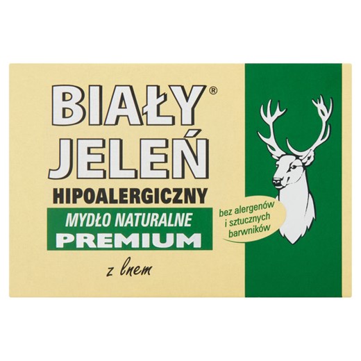 Biały Jeleń Hipoalergiczny Mydło Naturalne Premium Z Lnem 100G  Bialy Jelen  Drogerie Natura