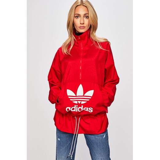 Adidas Originals kurtka damska z napisem nylonowa bez kaptura 