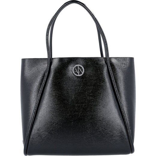 Shopper bag Armani czarna bez dodatków matowa 