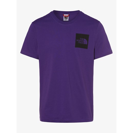 T-shirt męski fioletowy The North Face casualowy z krótkim rękawem 