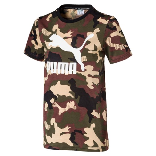 T-shirt chłopięce Puma z elastanu z krótkim rękawem 