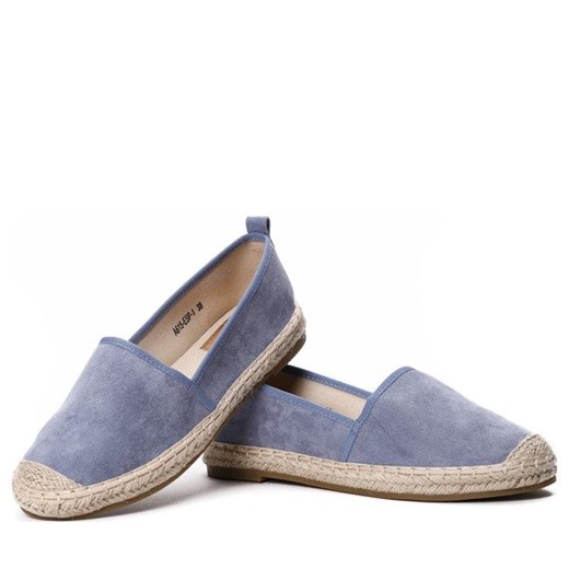 Niebieskie espadryle z eko-zamszu- Obuwie  Royalfashion.pl 37 