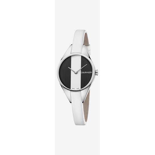 Calvin Klein Rebel Zegarek Biały Srebrny
