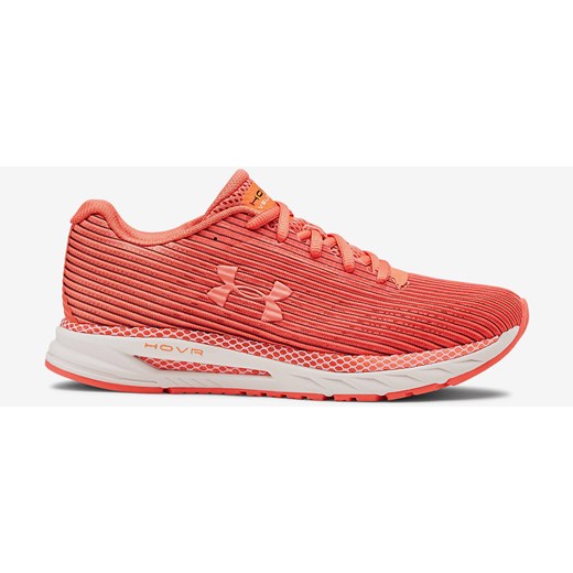Buty sportowe damskie czerwone Under Armour dla biegaczy młodzieżowe wiązane bez wzorów 