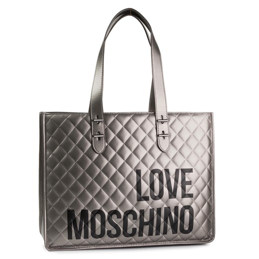 Shopper bag Love Moschino duża elegancka pikowana na ramię 