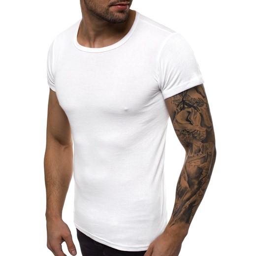 T-SHIRT MĘSKI BIAŁY OZONEE JS/NB003 Ozonee M wyprzedaż ozonee.pl