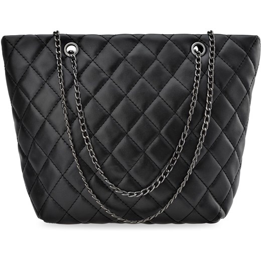 Shopper bag czarna glamour duża 