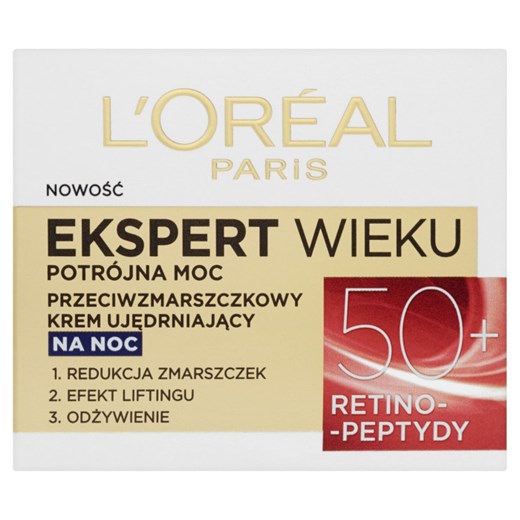 L'oréal Paris Ekspert Wieku 50+ Przeciwzmarszczkowy Krem Ujędrniający Na Noc 50 Ml  L'Oreal Paris  Drogerie Natura