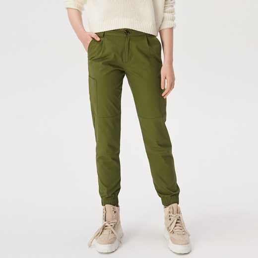 Spodnie damskie Sinsay zielone 