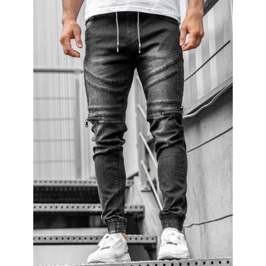 Denley jeansy męskie czarne 