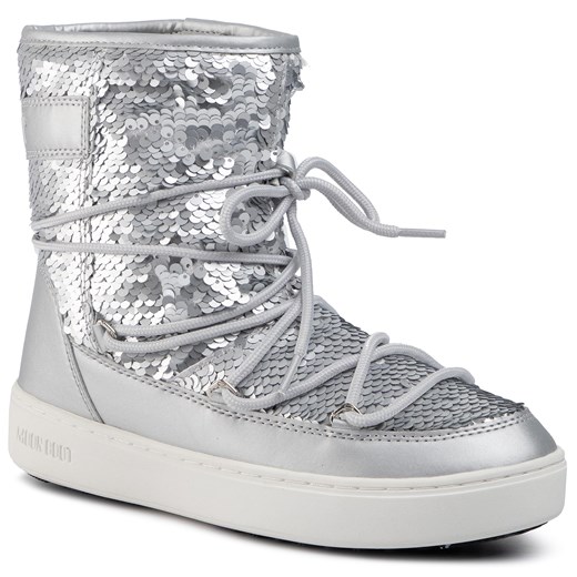 Buty zimowe dziecięce Moon Boot śniegowce gładkie sznurowane 