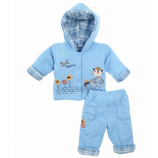 Komplet niemowlęcy BOBIK ocieplany jasny niebieski  NewYorkStyle Sofija  62 NYS wyprzedaż
