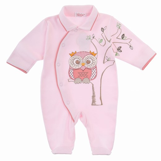 Różowa odzież dla niemowląt Sofija z bawełny w nadruki 