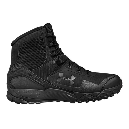 Under Armour buty zimowe męskie ze skóry ekologicznej czarne sznurowane 