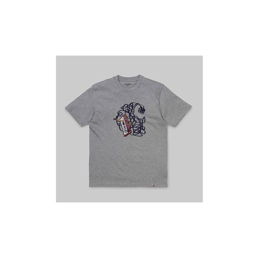 T-shirt męski szary Carhartt Wip z krótkim rękawem 