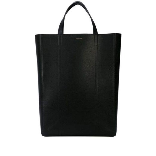Shopper bag Anine Bing elegancka czarna matowa duża 