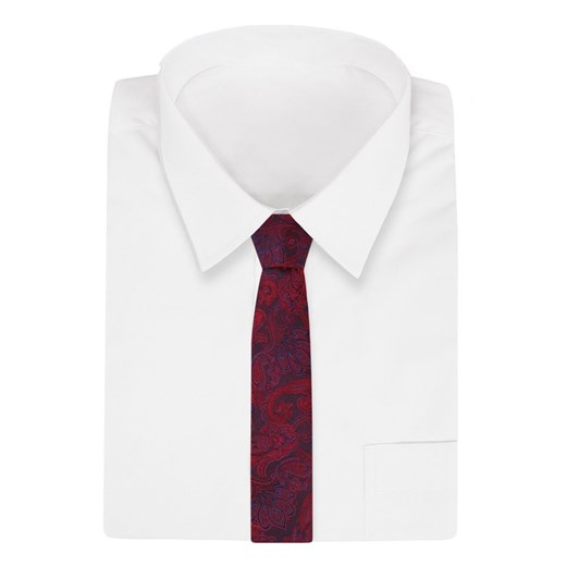Krawat Alties czerwony we wzór paisley 