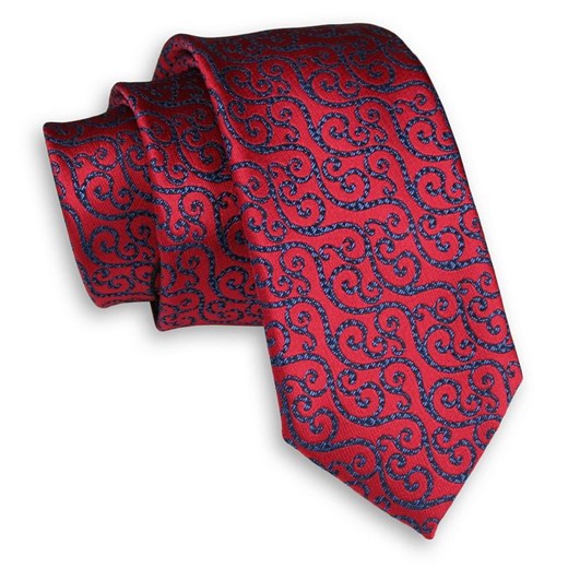 Czerwony krawat Alties w abstrakcyjnym wzorze 
