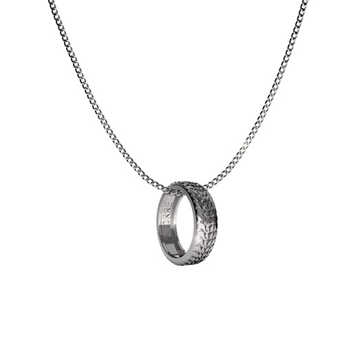 Srebrny naszyjnik opona 925 : Długość (cm) - 70, Kolor pokrycia srebra - Pokrycie Czarnym Rodem