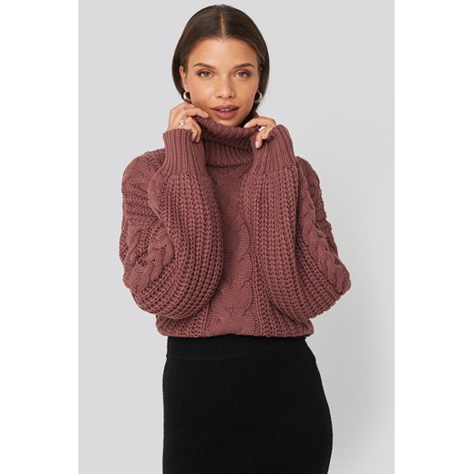 Sweter damski NA-KD bez wzorów 