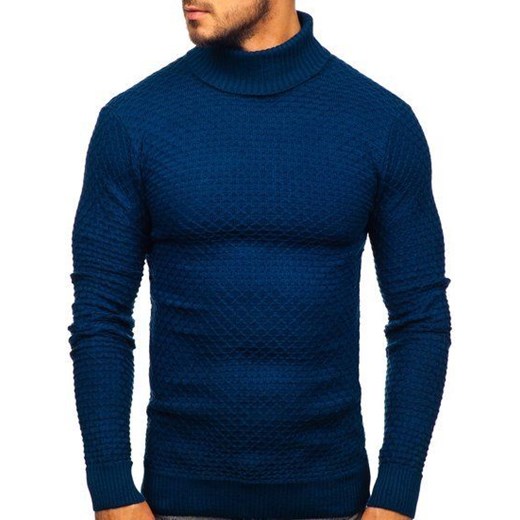 Sweter męski Denley niebieski casual 