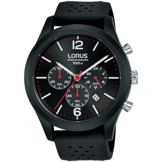 Czarny zegarek Lorus analogowy 
