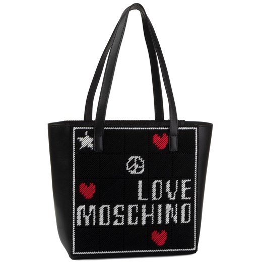 Shopper bag Love Moschino czarna na ramię 