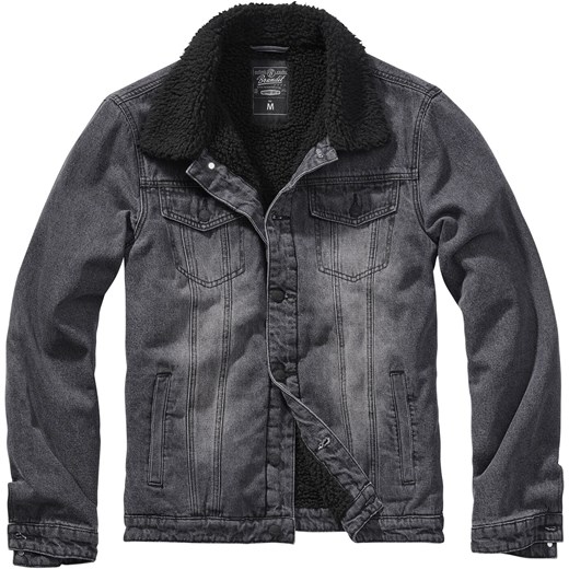 Brandit - Sherpa Denimjacket - Kurtka jeansowa - czarny   XL 
