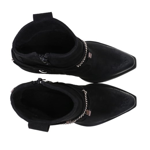 Botki czarne Lafemmeshoes skórzane jesienne