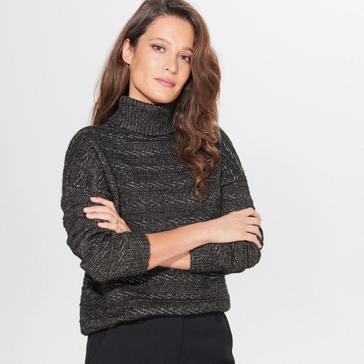 Mohito - Połyskujący sweter z wełną - Czarny Mohito  XL 